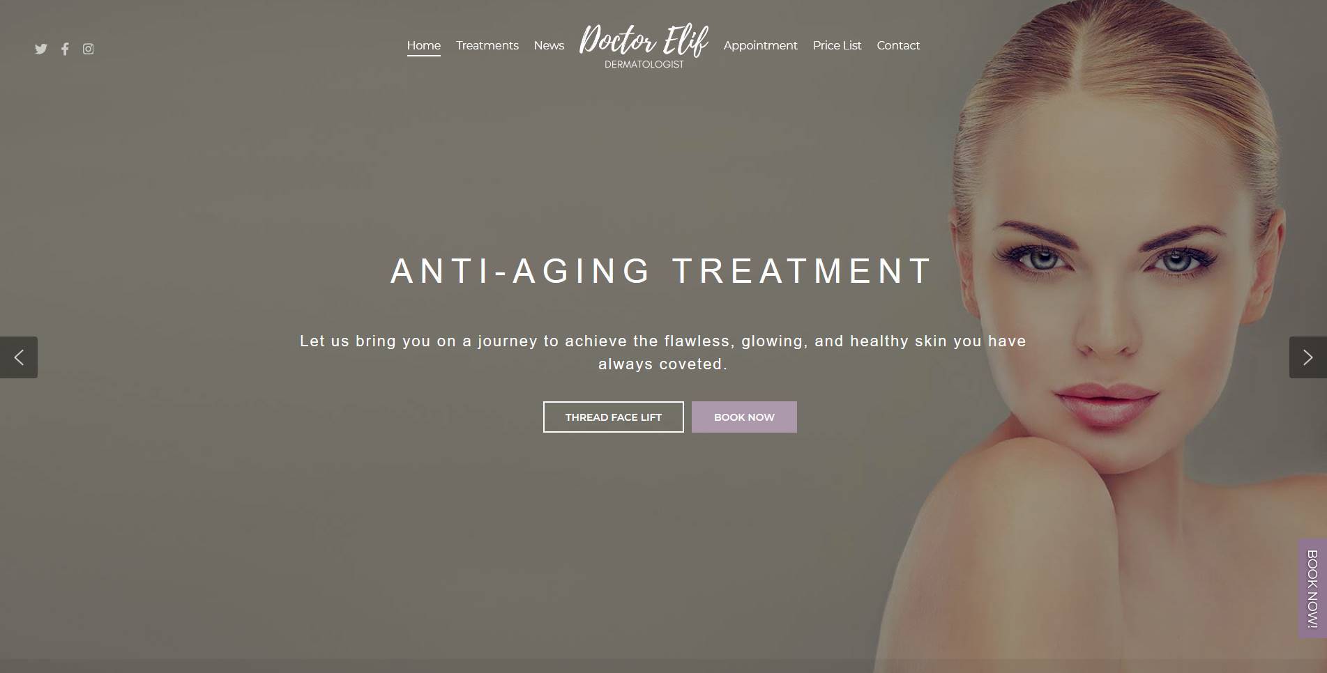 Doktor Elif web sitesi tasarım örneği