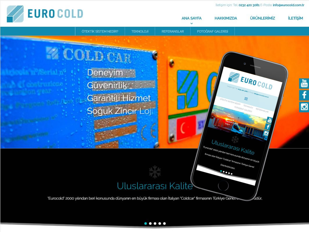 Eurocold soğutma web sitesi örneği