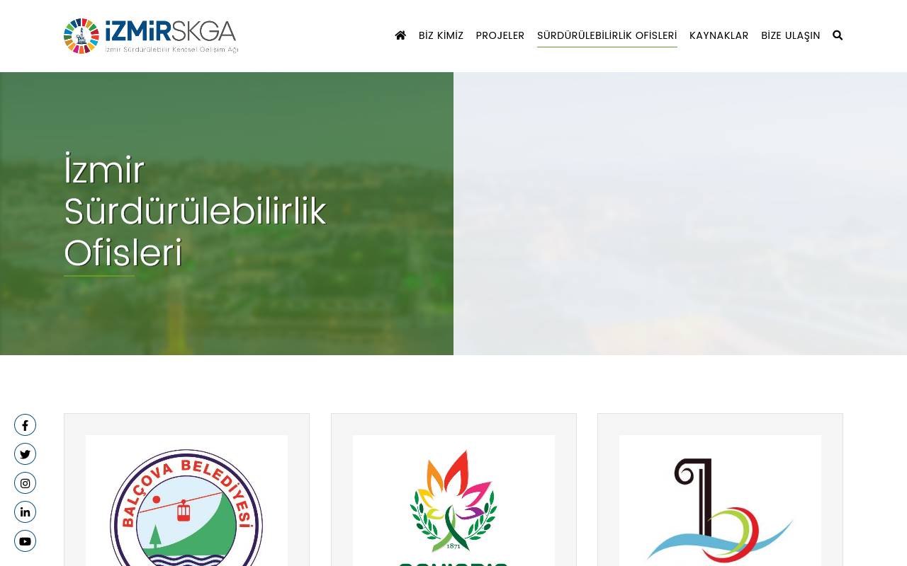 İzmir Skga Stk web sitesi ofisler sayfası tasarımı