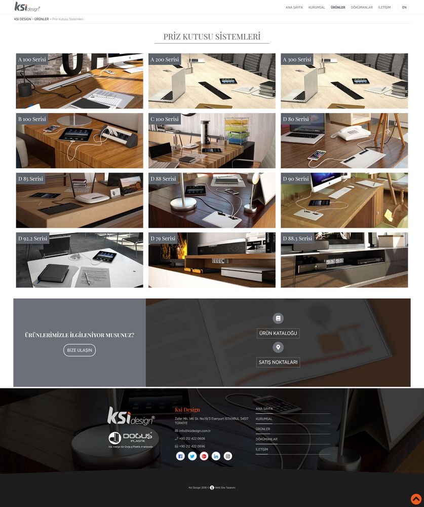 Ksi elektrik web sitesi ürün sayfası tasarımı